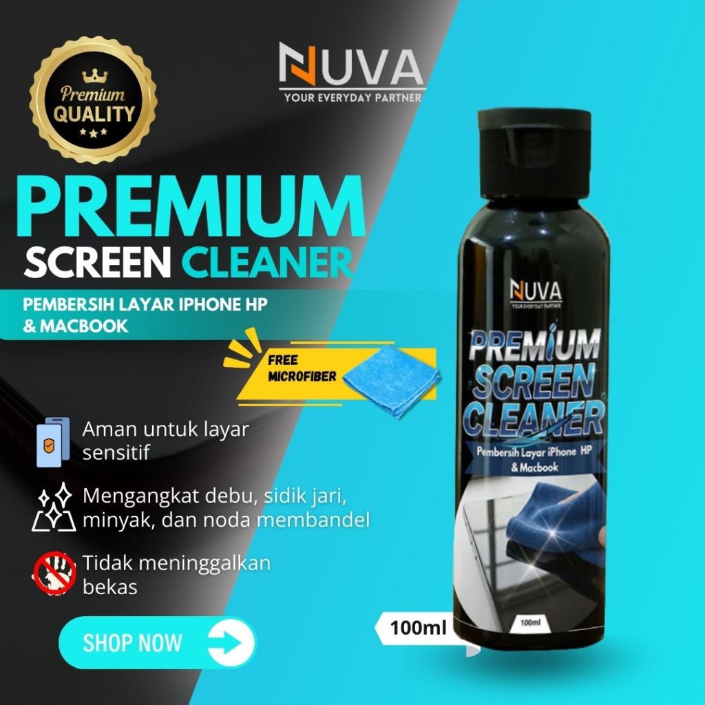 NUVA - Premium Screen Cleaner Pembersih Layar Iphone Macbook Smart Watch Apple
