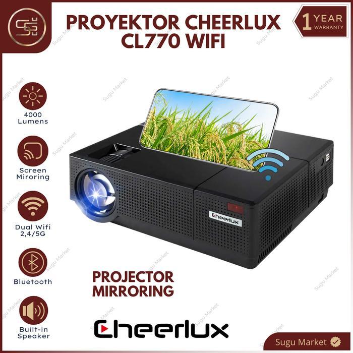 Projector Cheerlux CL770 4000 Lumens 1080P Native FHD Proyektor CL770 - CL770 WIFI