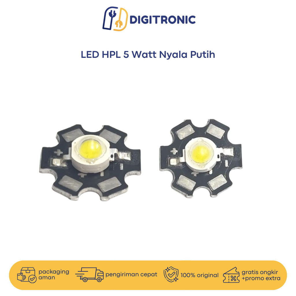 LED HPL 5 Watt Nyala Putih