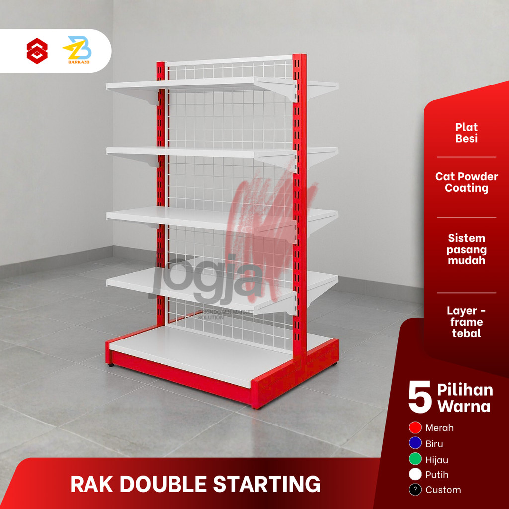 Rak Gondola Besi Model Double/Dua Sisi - jogjarakindo