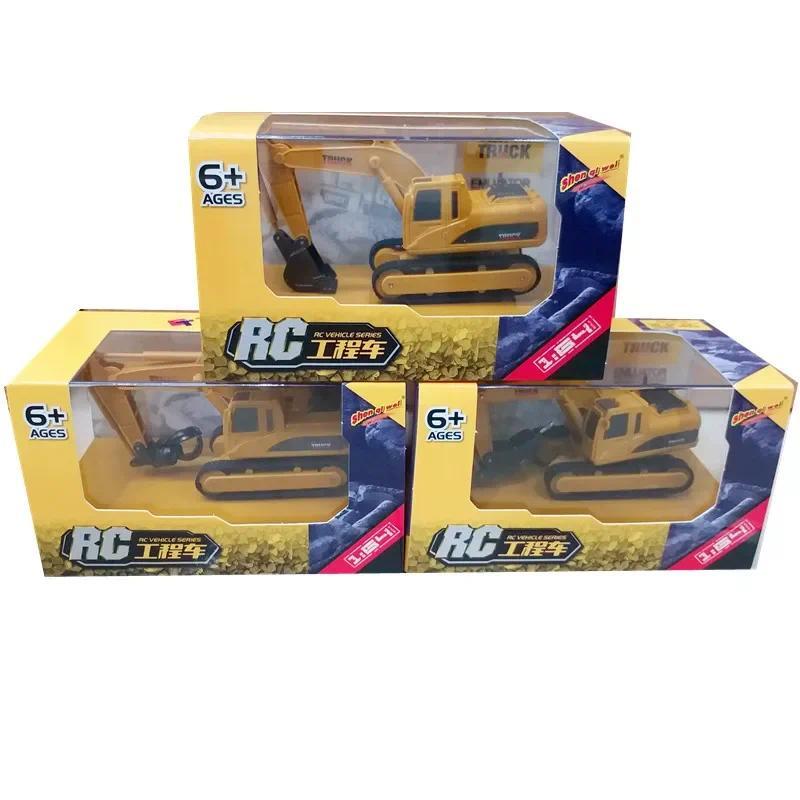 1/64 Mini Remote Control Excavator arging Engineering Vehicle ildren Electric Car Model Toy Car