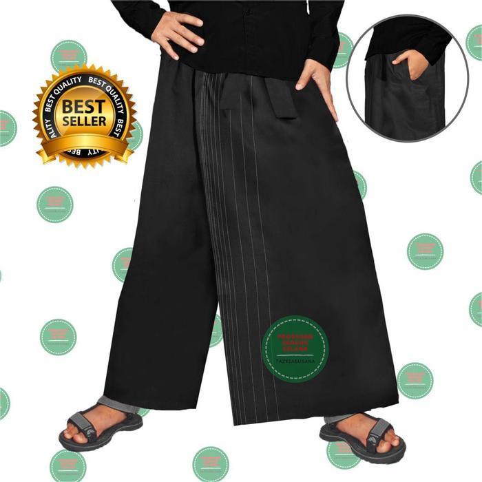 Celana Sarung Anak Laki Laki 12 Tahun Hitam Katun Lembut Nyaman Dengan Kantong Saku Tangan Koko Panj