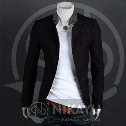 PROMO  BLACK COCO - Blazer Jas Casual Koko Jasko Model baru Pria Cowok Gaul - S