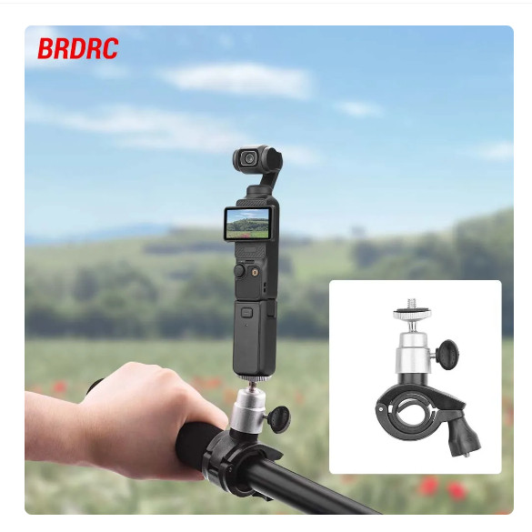 Dudukan Kamera Paduan Aluminium untuk Sepeda Motor, Stang Depan untuk Insta360 X 4/X3/ONE X2/RS/GO 3