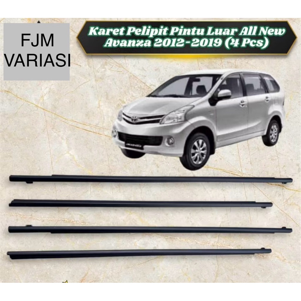 KARET PELIPIT PLIPIT WATER STRIP PINTU KACA SAMPING SEMUA MOBIL TOYOTA AVANZA E G VELOZ DAIHATSU XEN