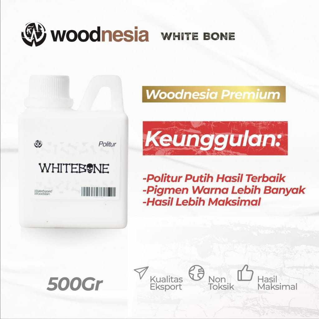 Cat duco putih Woodnesia cat kayu dasar politur kayu putih bisa untuk besi juga whitebone cat primer