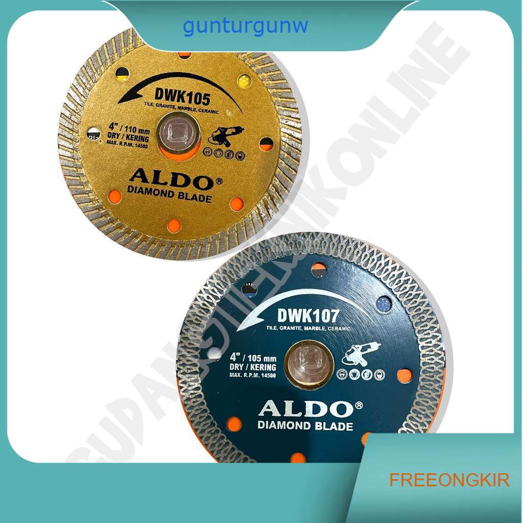 Diamond Wheel 4" DRY TIPIS ALDO DWK-105 DWK-107 105mm KERING / Mata Pisau Potong 4 Inch Kering Keram