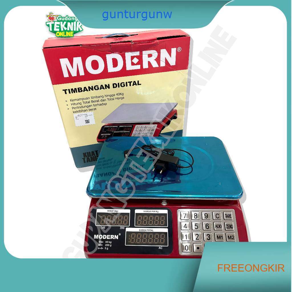 Timbangan Duduk Digital 40KG MODERN Presisi Tinggi / Timbangan Digital Sayuran Buah Beras Laundri 40
