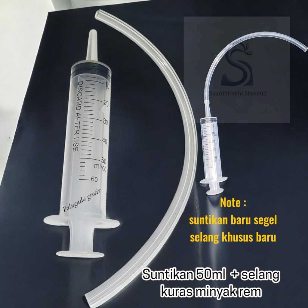 promo Suntikan 50ml Spuit 50cc + Selang Kuras Minyak Rem