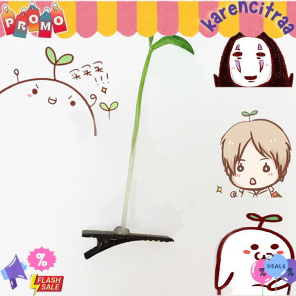HPDA hairpin sepucuk daun tunas tauge sporut hick jepit rambut cosplay TRENDING 