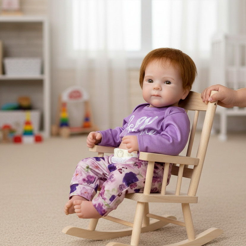 Rooted Mohair 45cm Painted Bettie Solid Silicone Reborn Girl Doll With Open Mouth Washable Bebe Doll