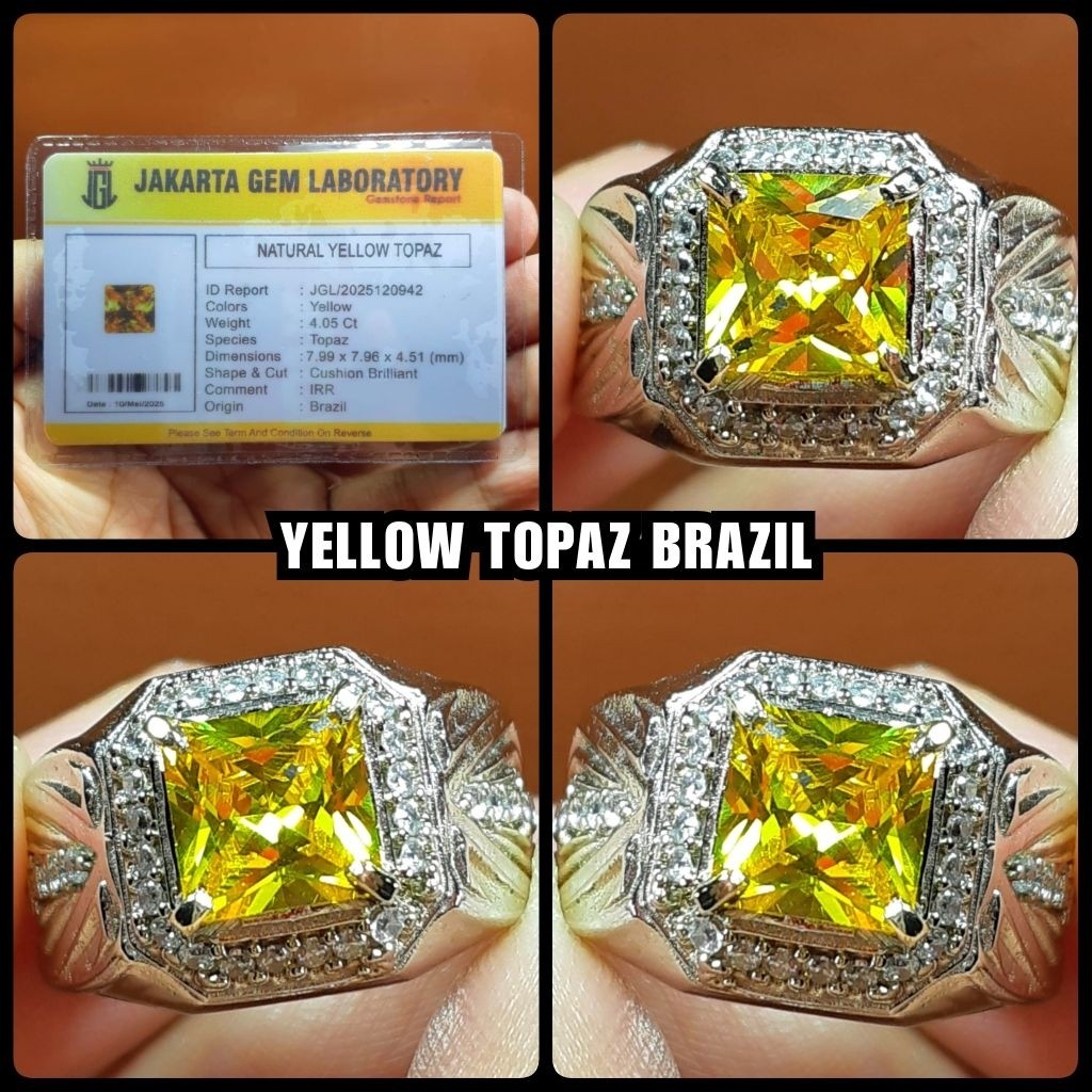 Natural Batu Yellow Topaz Brazil Kristal