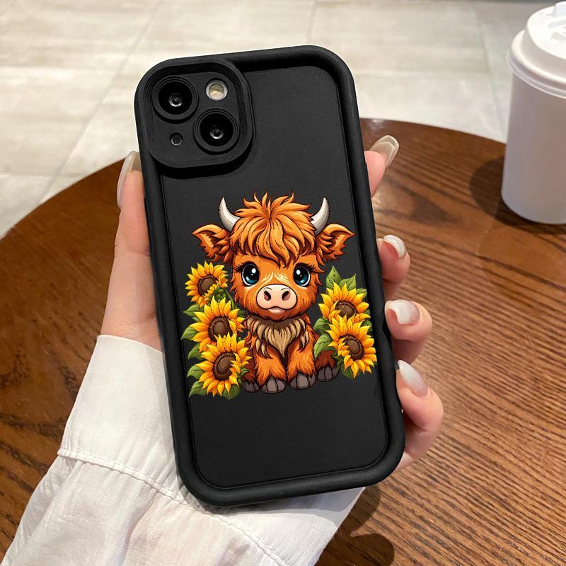 Pro Camera Case For Iphone 17 15 Max 12 Mini 13 14 16 Soft Shockproof Lucu Bunga Sapi Silicone Hp