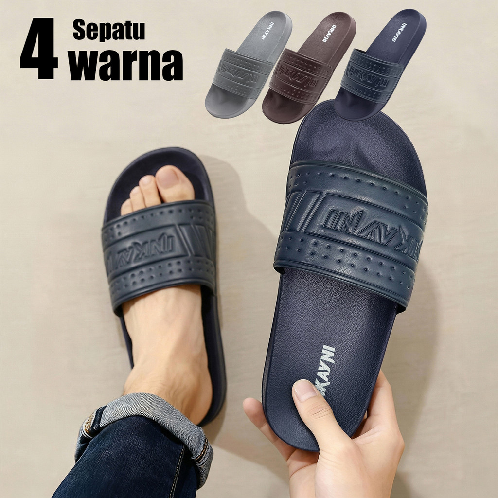 Sandal Teplek Import Office Sandal Casual Sepatu Pria Sandal Pria Slop Karet Ori Sepatu Kantor Size4