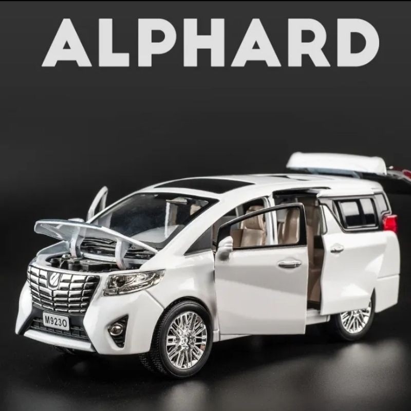 Diecast Mobil Toyota Alphard Miniatur Mobil Mainan Pajangan