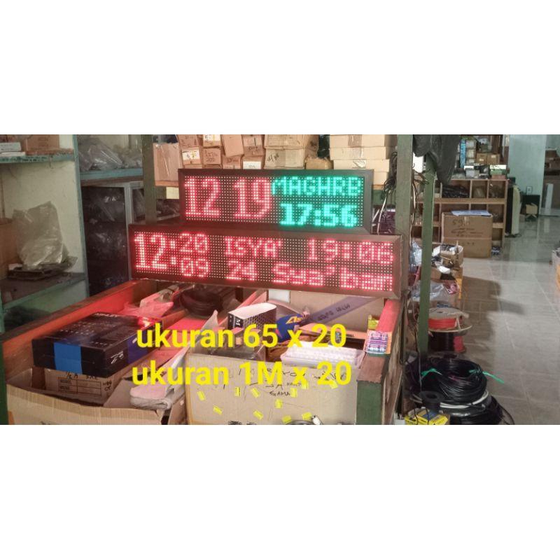Running text Jam masjid MUSHOLA TOKO digital Jadwal sholat LED running text  Merah - Hijau - Biru - 