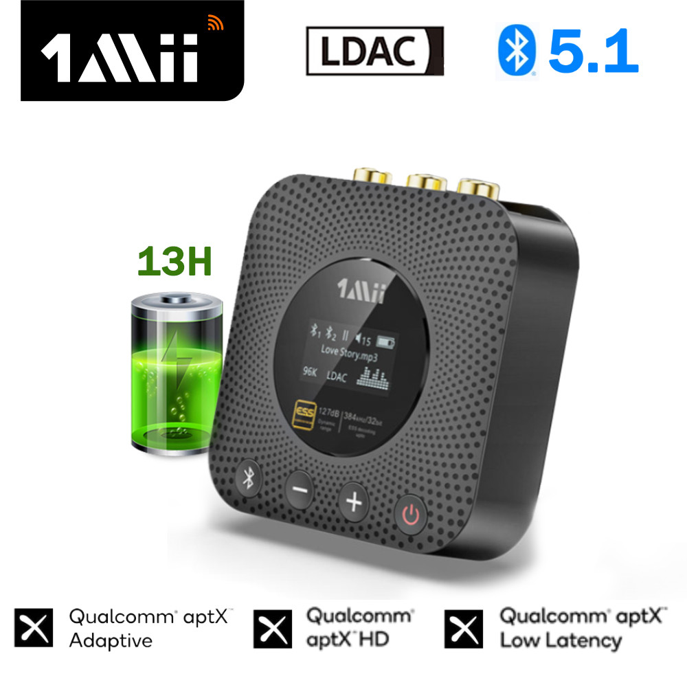 1Mii B06HD+ HiFi Bluetooth 51 Receiver Auo LDAC aptX HD LL  Bluetooth Adapter for Car Headphone Home