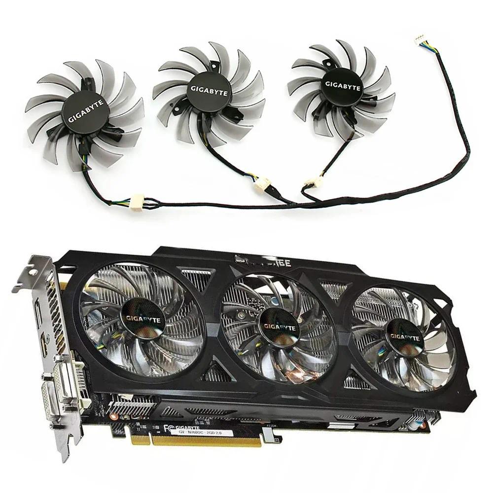 75MM D08010S12HH R9 290 R9 380X Cooler Fan For Gigabyte GTX960 GTX970 GTX 980 760 670 580 7950 Graph
