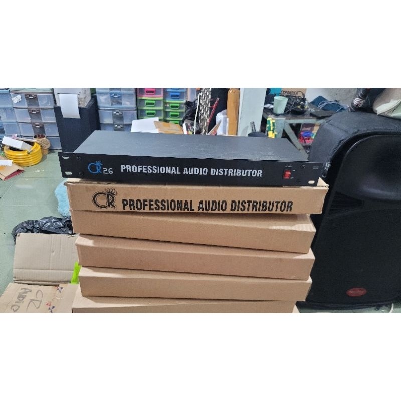CR audio distributor 2.6 6 channel ampli amplifier sound system untuk menambah output dari 1 input m
