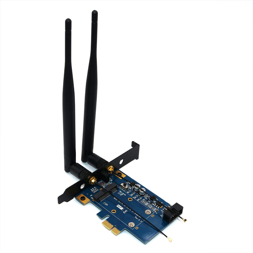 PCIE WiFi Adapter PCIE Wifi Bluetooth Adapter Mini PCI Express to PCIE X1 Network Card for Mini PCI 