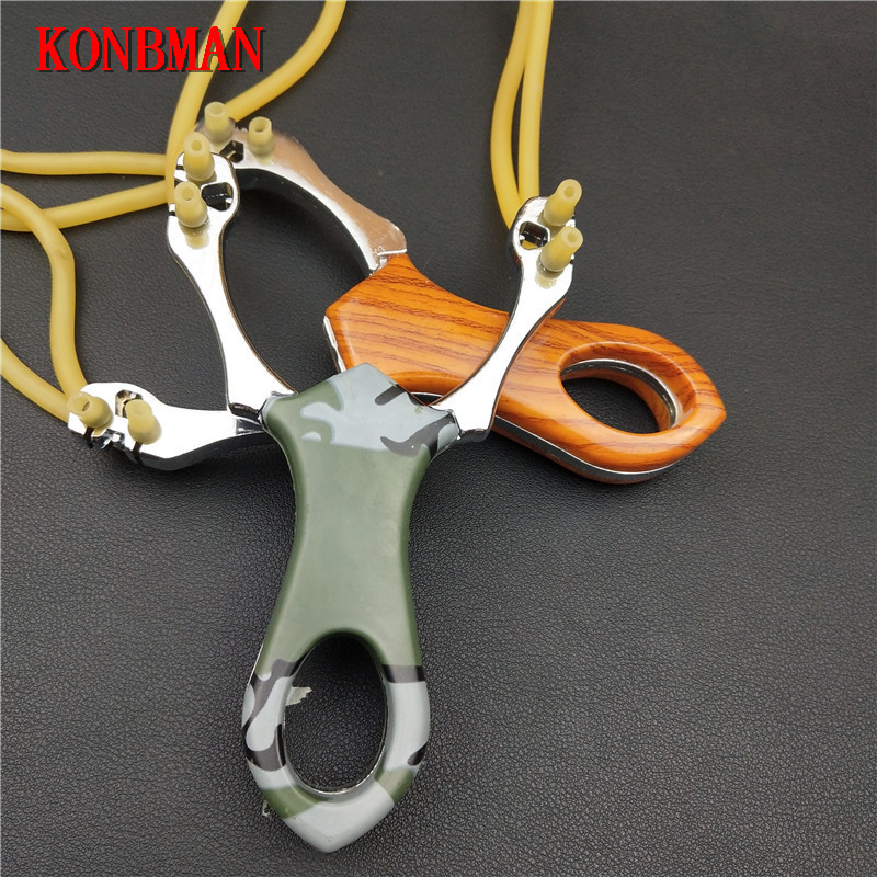 Popular Powerful Sling Shot Aluminium Alloy Slingshot Camouflage Bow Catapult Outdoor Hunting Slings