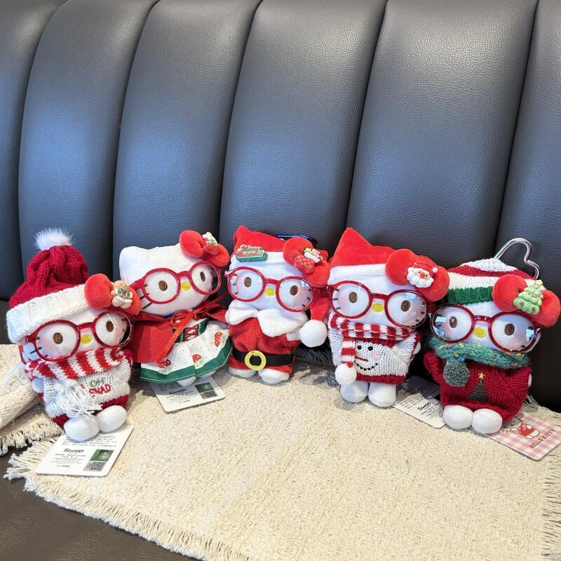 Miniso Sanrio Hello Kitty Plush Pent Kawaii Winter Christmas Plush Doll  Korean Cartoon Anime Friend