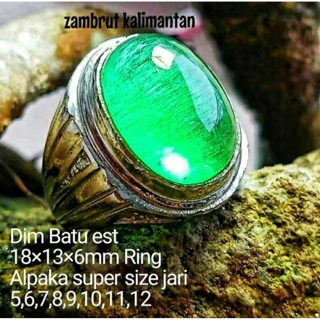 CINCIN BATU ZAMRUD KALIMANTAN CRYSTAL