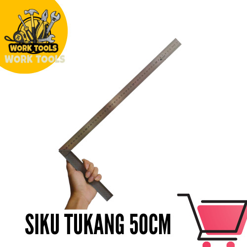 Kapusi Siku Penggaris 50cm / Penggaris Siku 50cm