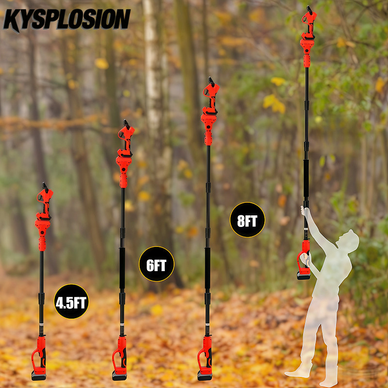 2-IN-1 Cordless Brushless Electric Pole Pruning Shears for Milwaukee M18 battery Efficient Garden Tr