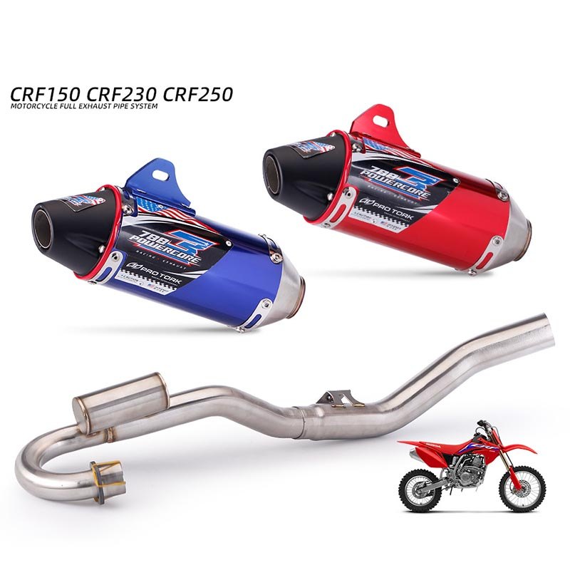 Motorcycle CRF150 CRF230 CRF250 Motorcycle Exhaust Muffler + front link pipe tubo escape moto system