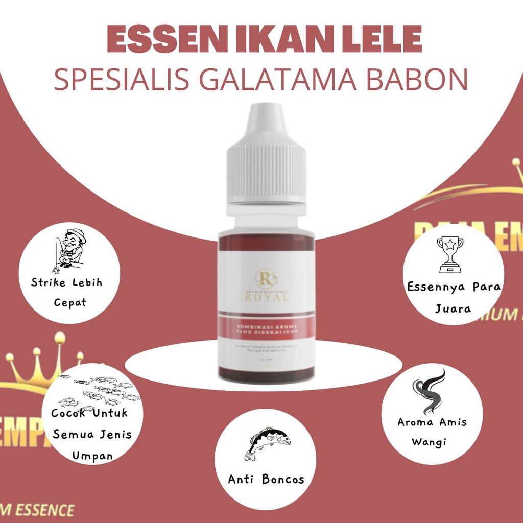 Royal premium eesen ikan lele galatama paling jitu, essen galatama lele babon, essen galatama lele m