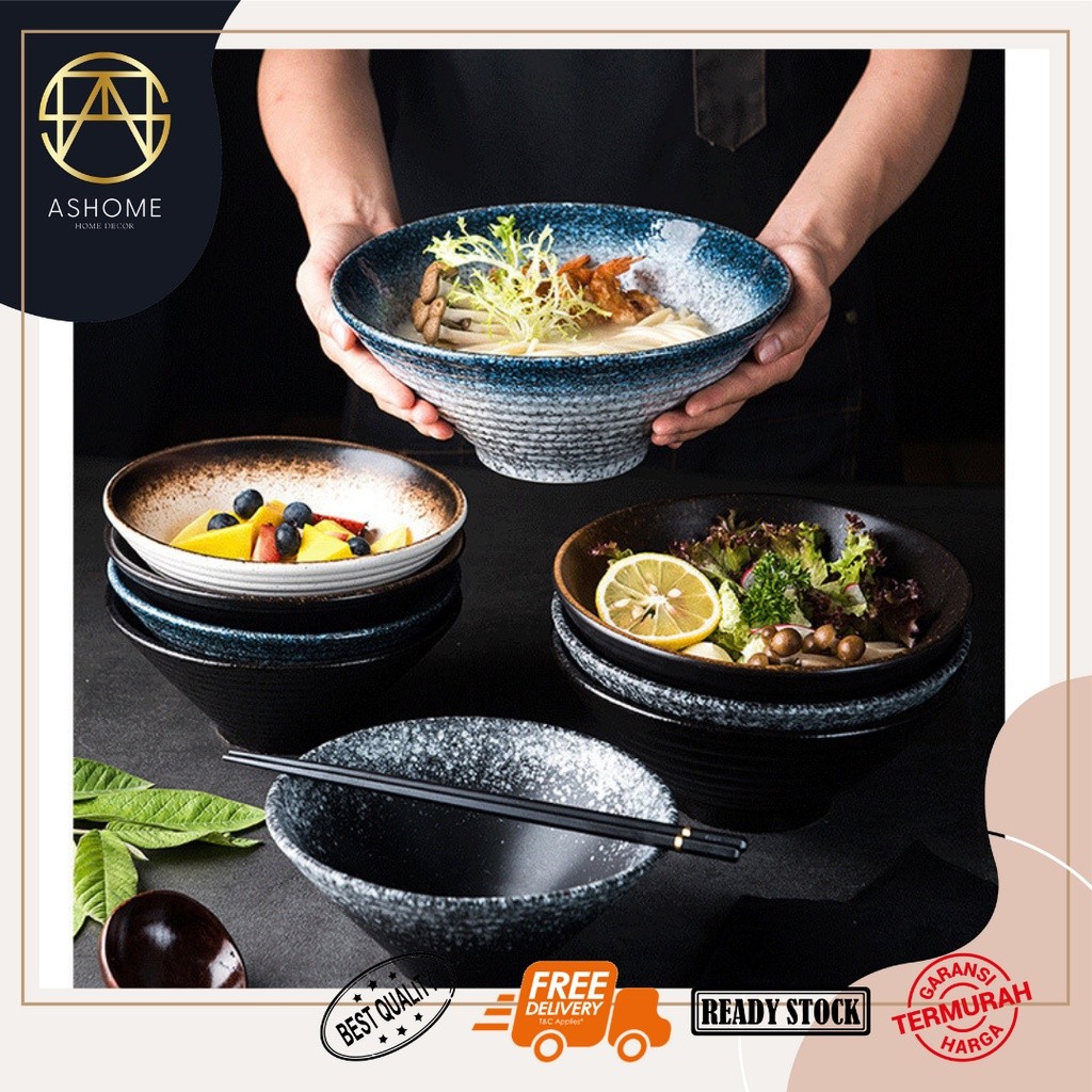 RoyalHuis Mangkuk Keramik Ramen Jepang Galaxy Collection / Mangkuk Ramen Aestetik / Ceramic Ramen Bo
