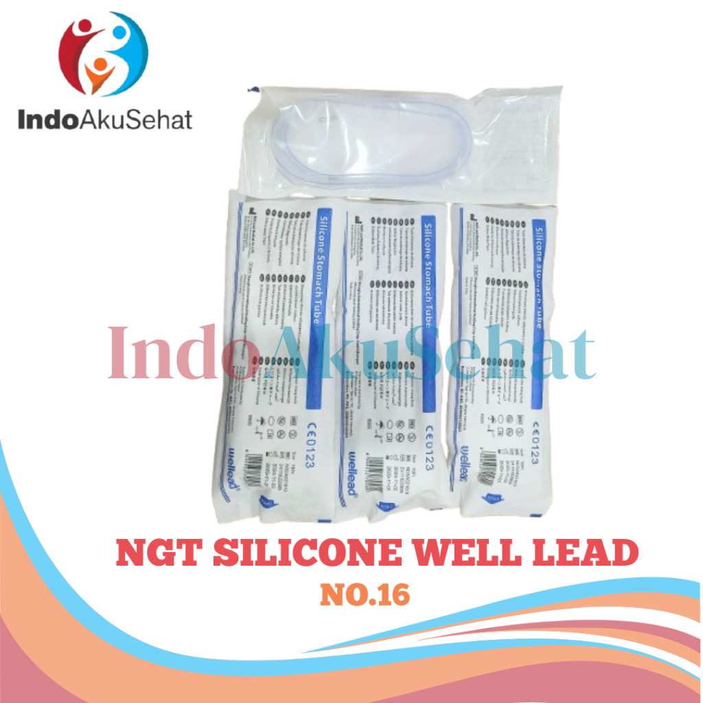 NGT SILICONE WELL LEAD NO.16 STOMACH TUBE SELANG MAKAN SILICONE SELANG NGT