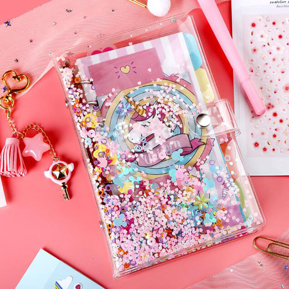 A5 A6 Ring Loose Leaf Binder Clear Plastic Creative Pocket Sheet Protector Index vider Notebook Refi