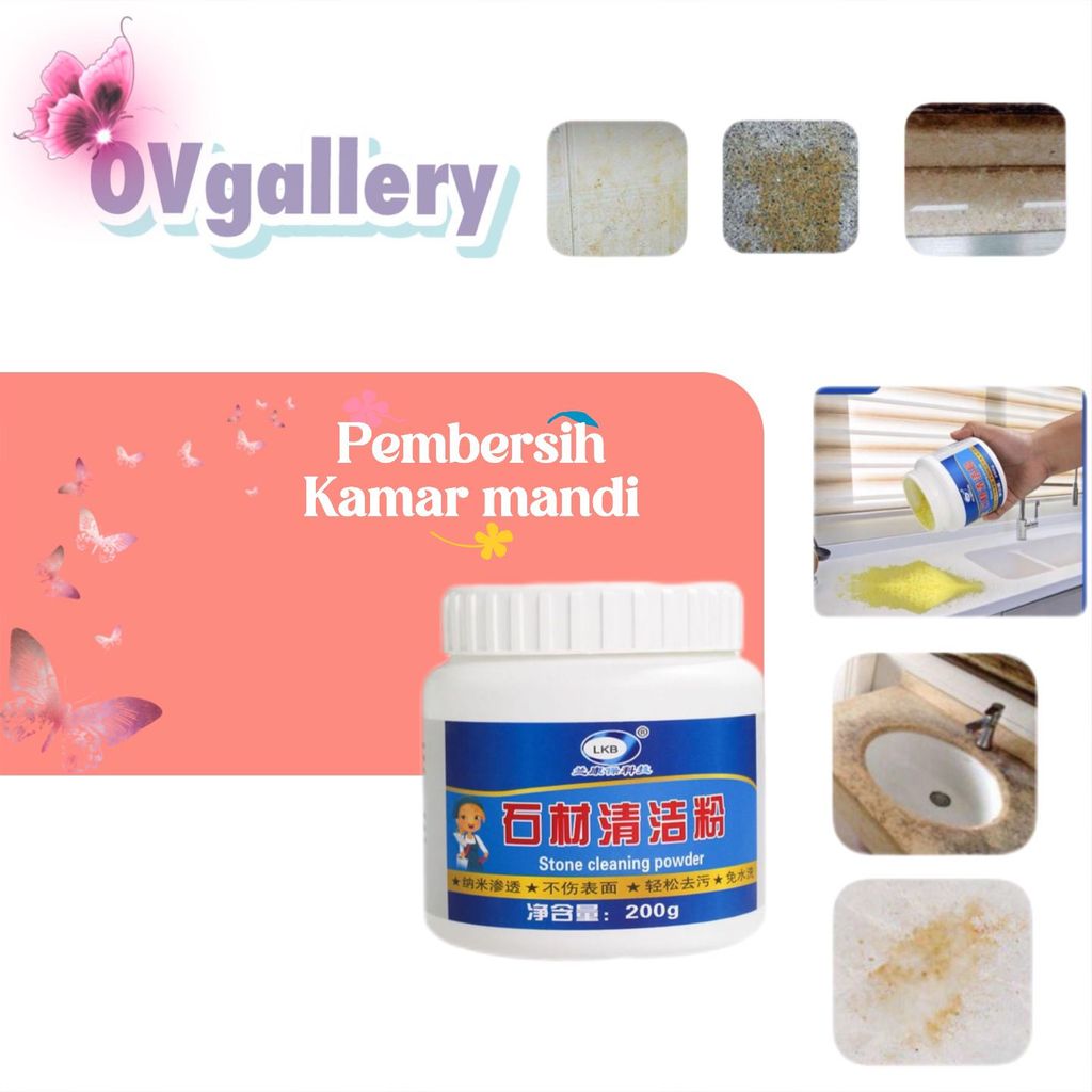 OV312 Sabun Pembersih Noda Stone Bubuk Pembersih noda membandel Lantai