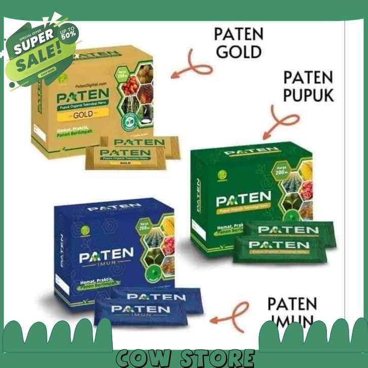 1 BOX 24 SACHET  PUPUK PATEN IMUN /PATEN IJO/PATEN GOLD/PUPUK ORGANIK UNTUK TANAMAN KARET/SAWIT/KAKA