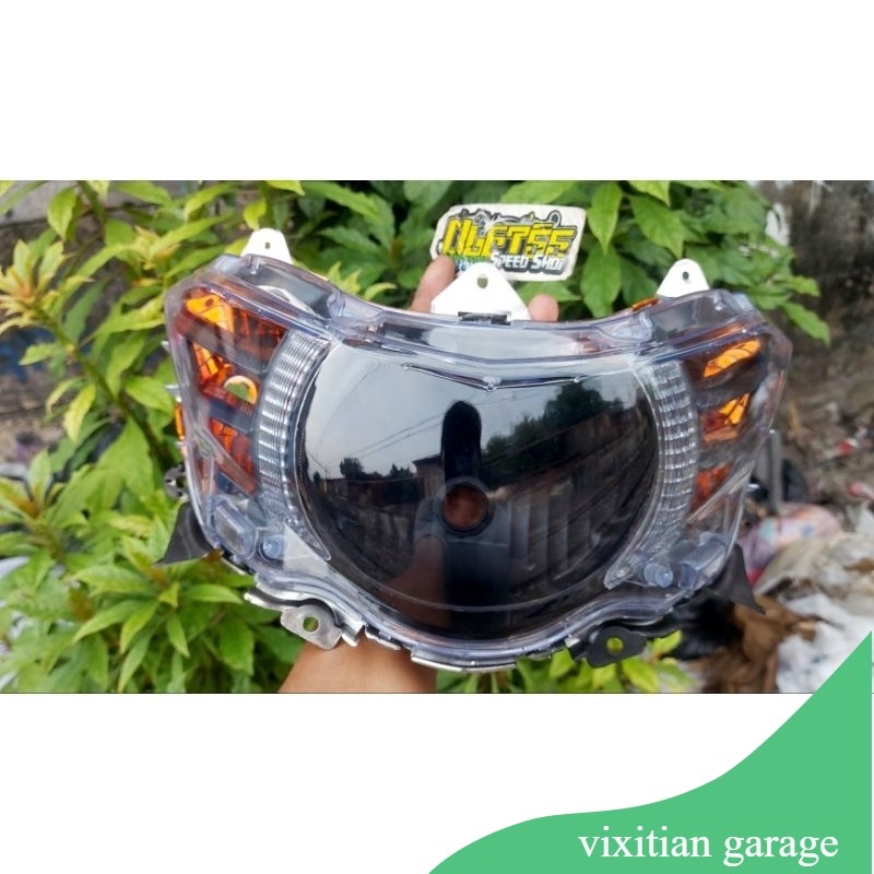 LAMPU DEPAN YAMAHA MIO SOUL GT 115 / XEON GT 125 CUSTOM SMOOKE CANDY TONE ORANGE REFLEKTOR LAMPU DEP