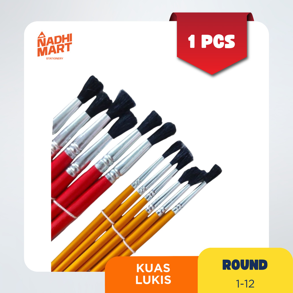 KUAS LUKIS / KUAS LUKIS KECIL / KUAS LUKIS BESAR / KUAS LUKIS CAT AIR / KUAS KUAS ROUND