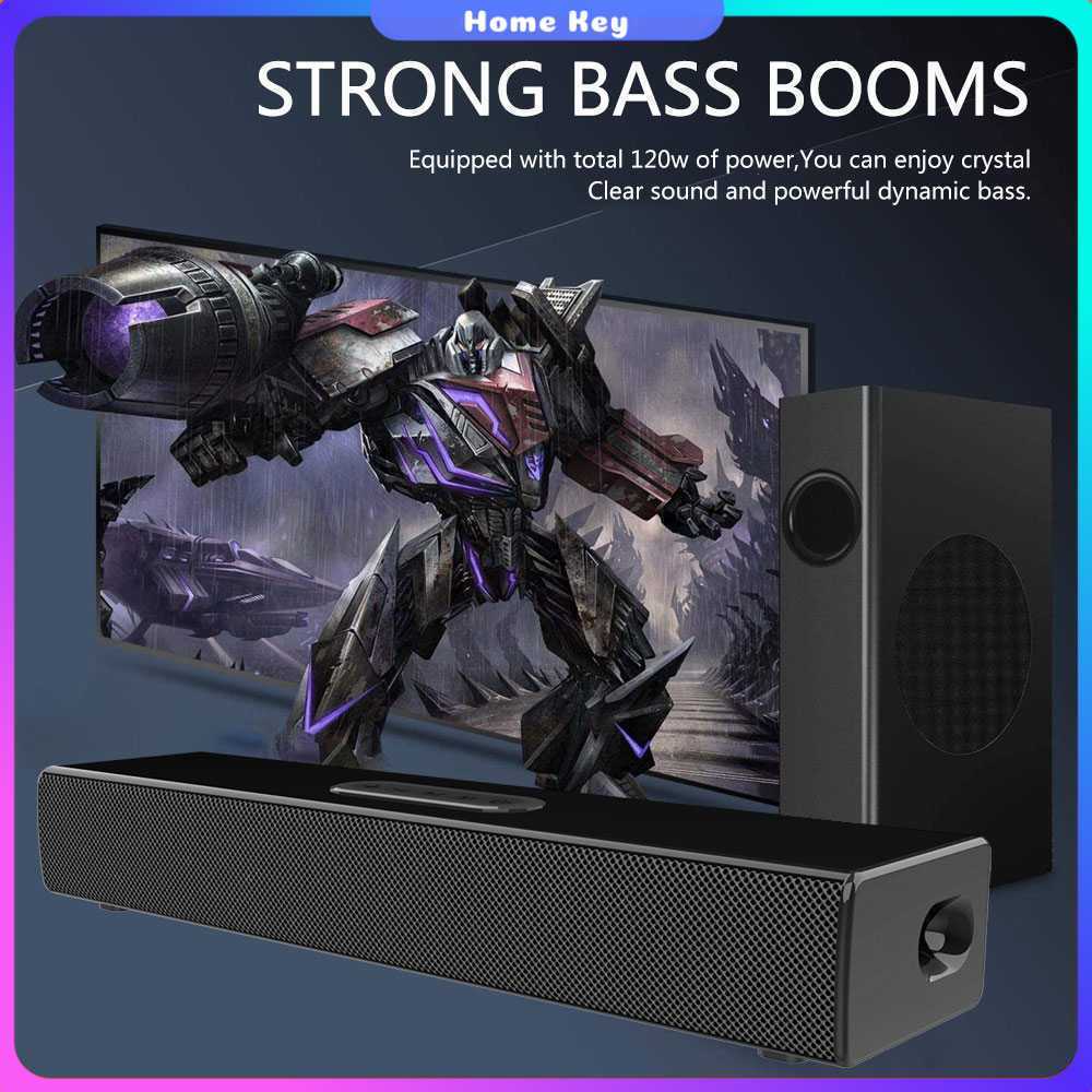 KLW Soundbar Bluetooth Active Speaker Stereo Bass Subwoofer 80W - S22