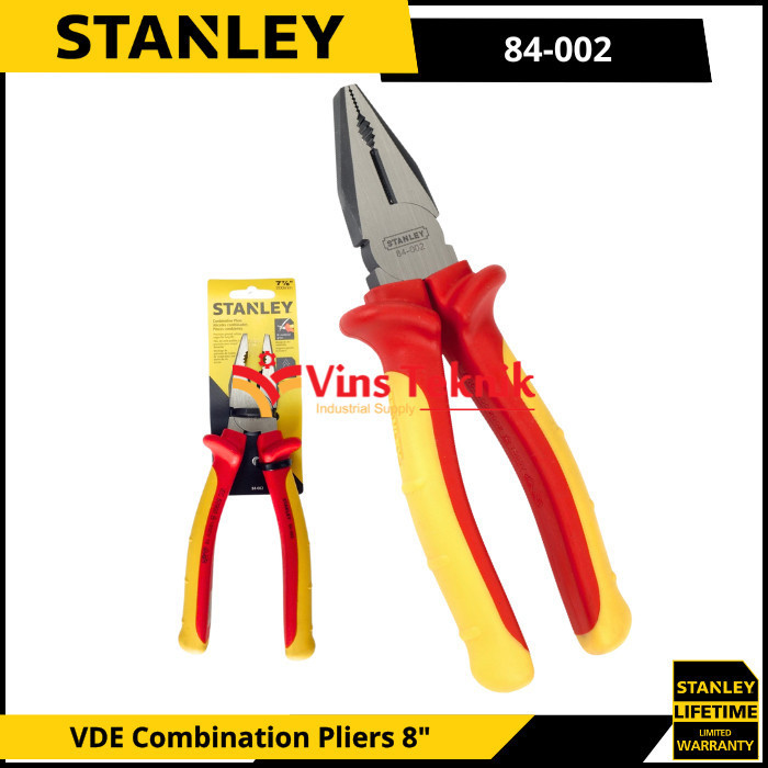 STANLEY 84-002 Tang Kombinasi Tang Listrik VDE Combination Pliers 8" 200MM