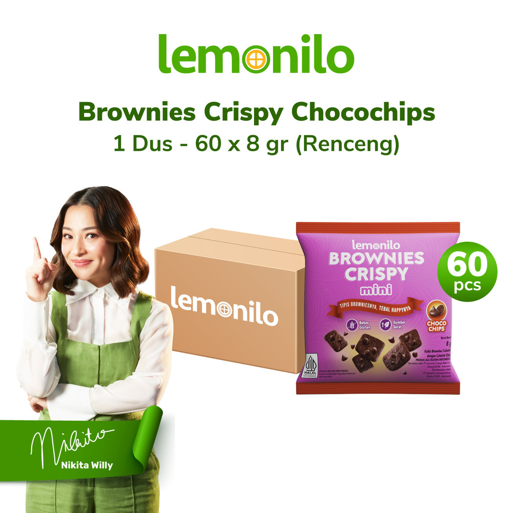 60 pcs Lemonilo Brownies Crispy Chocochips 8g