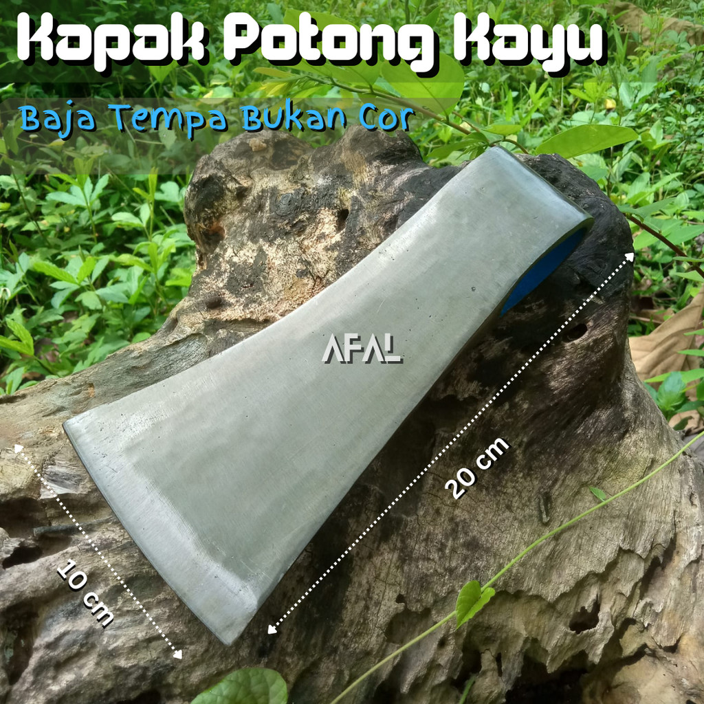 Paling Hemat Kapak Potong Belah Kayu Baja Finishing Putih - Kampak Super Kuat Dan Super Tajam - Mata