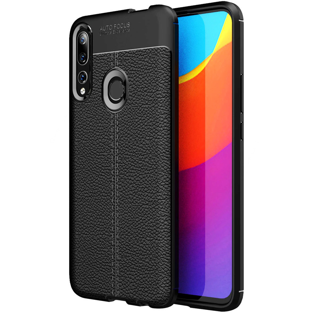 CASE HUAWEI Y9S 2019 / Y9 PRIME 2019 AUTOFOCUS KULIT SILICON CARBON LEATHER CASE