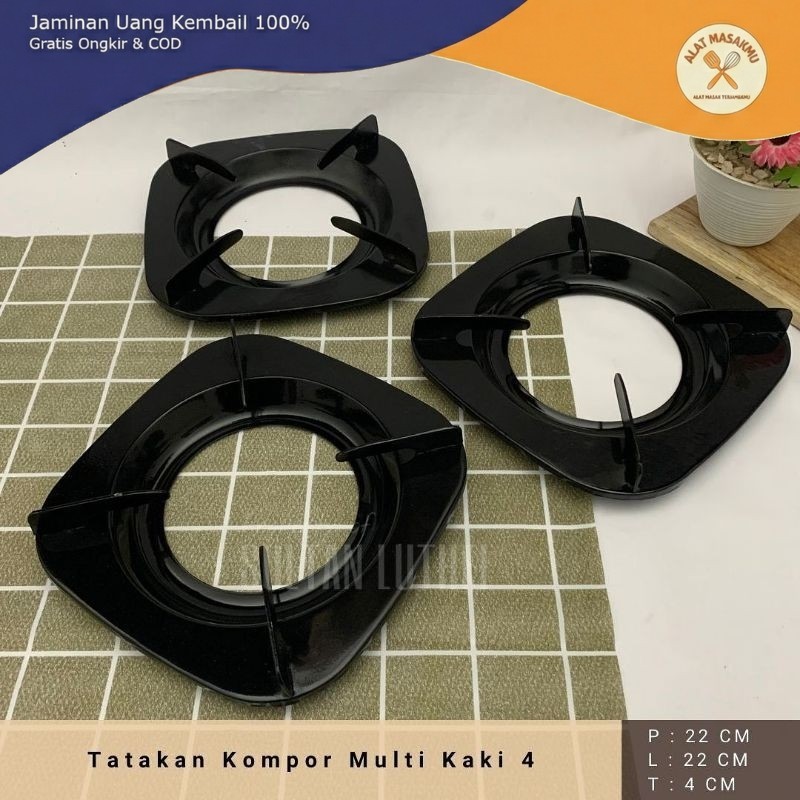 Tatakan Tungku Alas Kompor Besi Tebal Kotak/Bulat