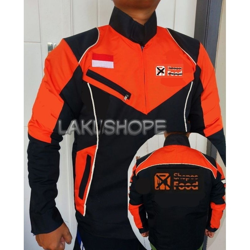 (Raja02) jaket motor turing orange shopee