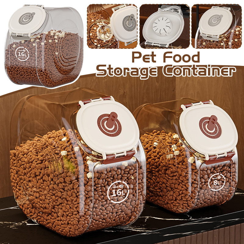 5/10kg Large Capacity Cat Dog Food Storage Dog Pet Storage Tank Sealed ect-proof Moisture-proof Stor