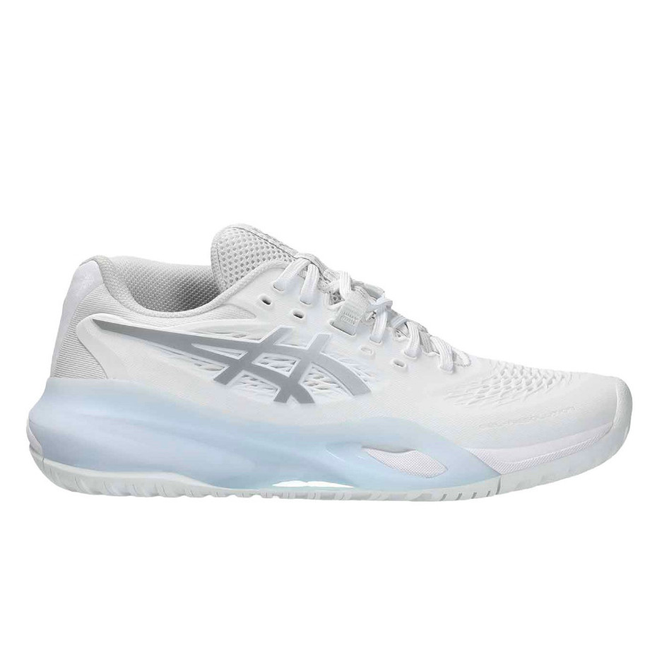 Sepatu Tenis Padel Wanita Asics GEL-Resolution X White Pure Silver Original 1042A279-100