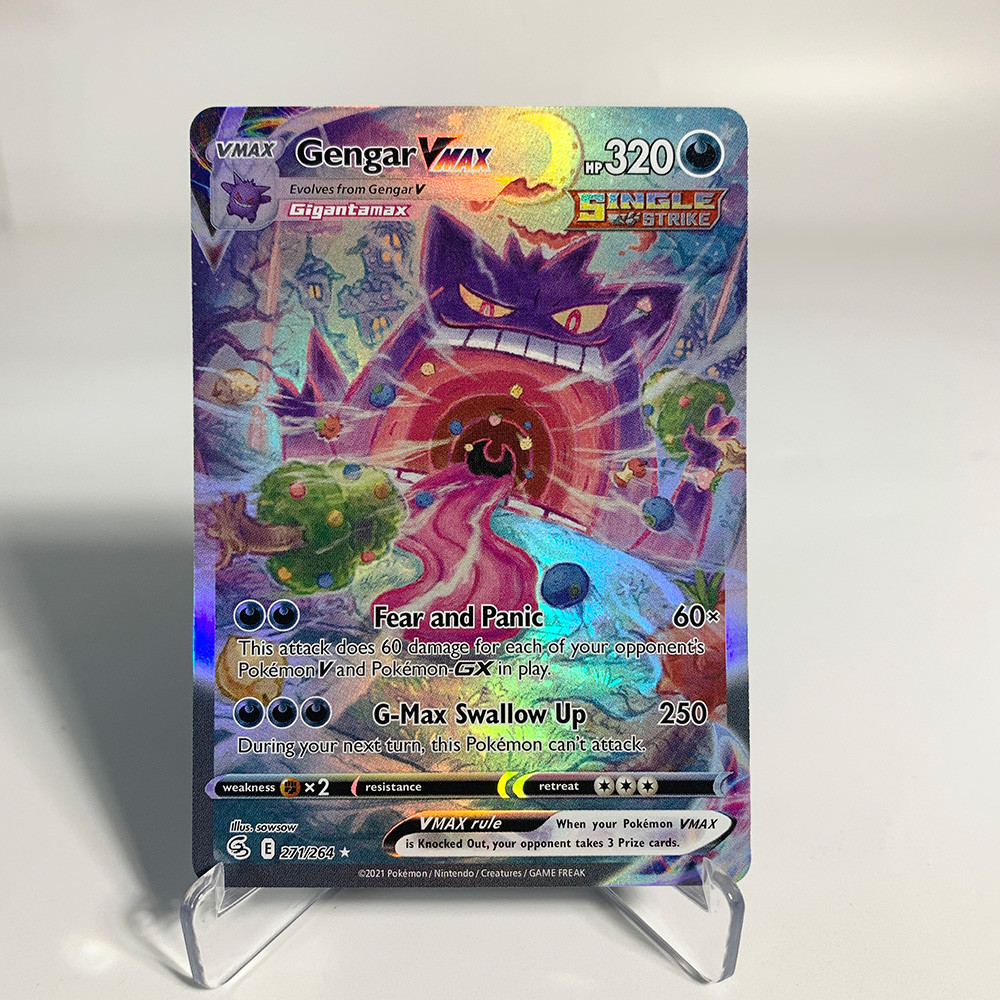 Pokemon Proxy Cards GengarV/VMAX Series Holo/None-holo Game Trang Collection PTCG Proxy Toys Gifts