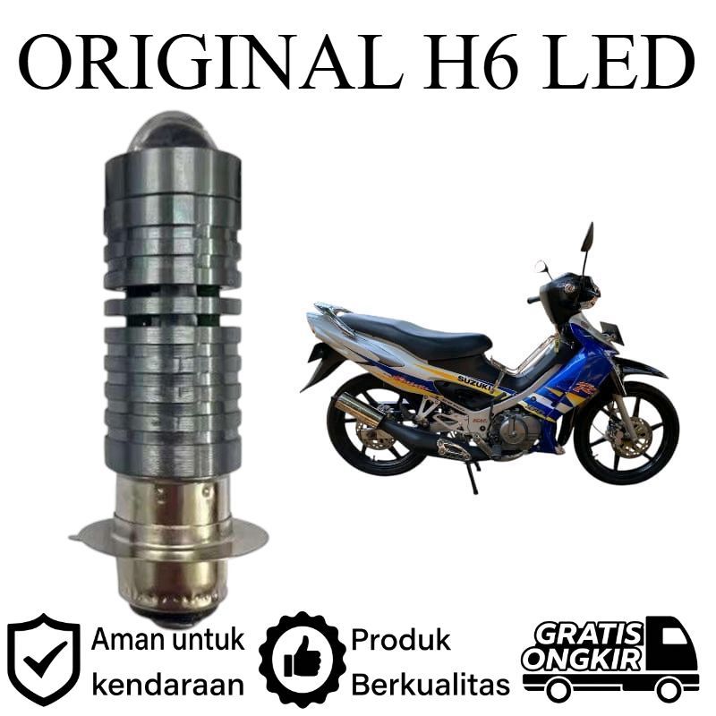 ORIGINAL 1pcs Lampu depan LED H6 Laser motor Suzuki Satria Hiu Lie Cheng