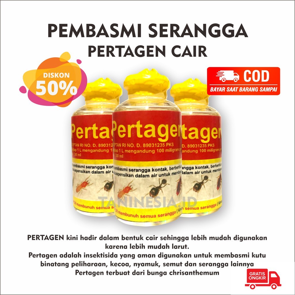 PERTAGEN CAIR BOTOL KACA RACUN LALAT NYAMUK SEMUT SERANGGA AMPUH BASMI HEWAN PENGGANGGU HEMAT MURAH